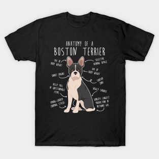 Boston Terrier Dog Anatomy T-Shirt